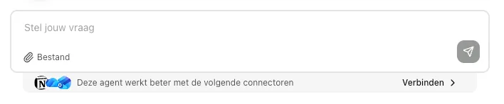 Balk onder het chatveld met de knop Verbinden